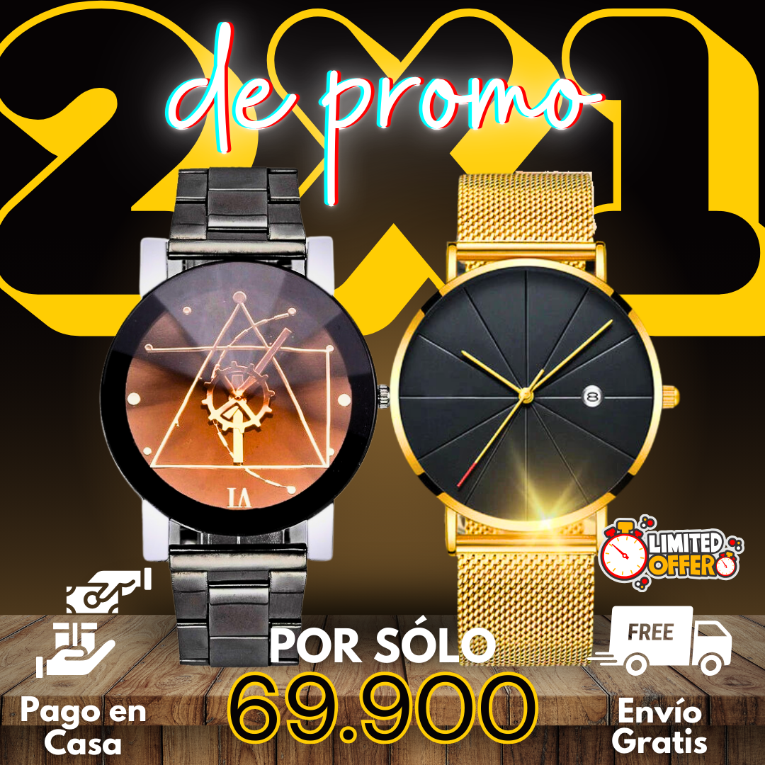 2 Relojes por el precio de 1 ! ¡Doble Lujo, Doble Estilo x solo 69.900