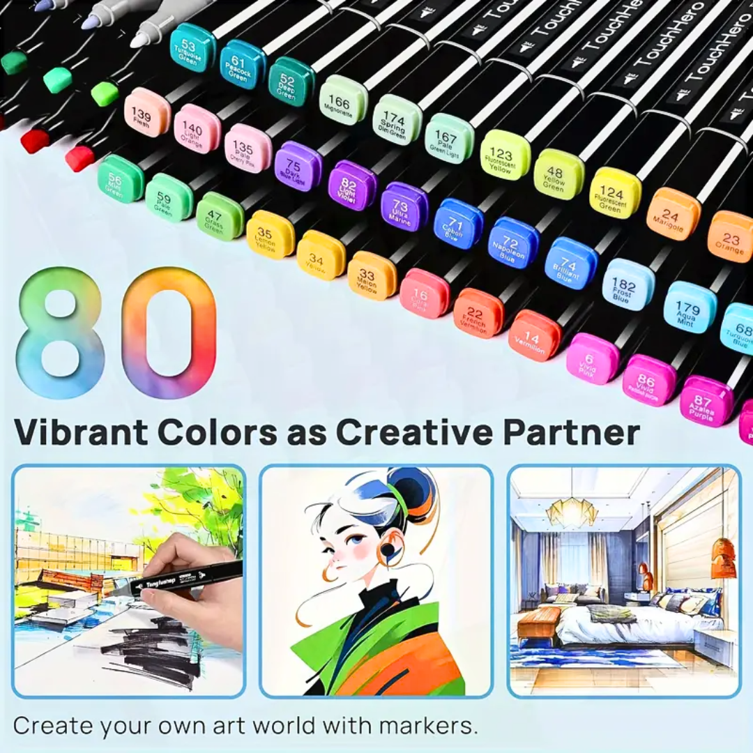 ✍️¡Aprovecha la oferta y regála diversión y color! Perfecto para niños, papel didactico y plumones x 80 und🎨