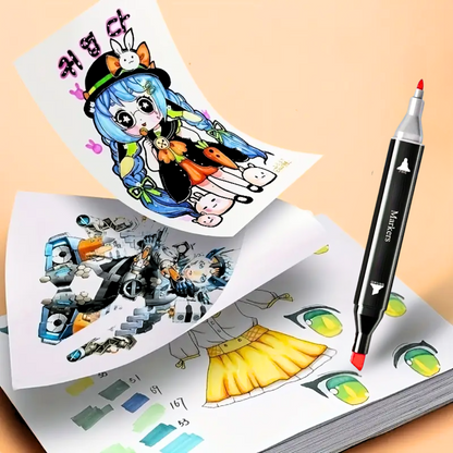 ✍️¡Aprovecha la oferta y regála diversión y color! Perfecto para niños, papel didactico y plumones x 80 und🎨